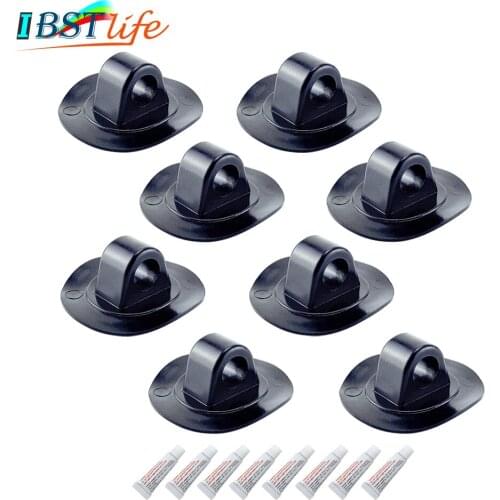 PVC Rope Mount Holder with Glue Clip Hook Rope Buckle Rowing Boats Drag Safe Hooks Inflatable Boat Kayak Dinghy Accessories