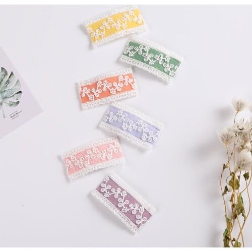 Baby Hairpin Lace Embroidery Hair Clips for Children Boutique Baby Hair Clips Hairpin for Newborn Colorful Girl Hair Accessories