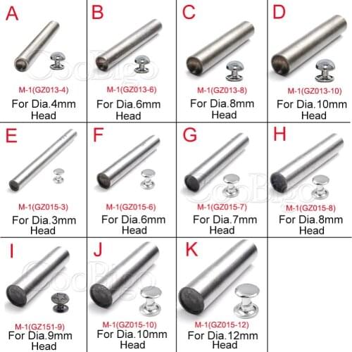 1pcs Leather Hardware Accessory Mould Iron DIY for Clothing Shoes Bags Belt Bracelet Punch Rod Tools #M-1