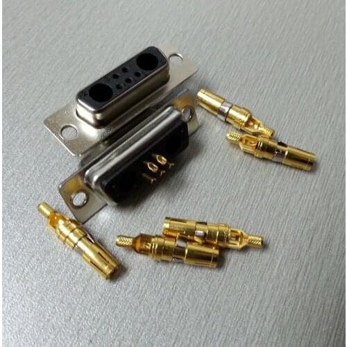 F Welding Wire 7W2 Female Connector High Qrequency Adapter Coaxial Plug Gold-Plated Terminal