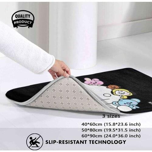 Free Hug Line Art In Color Black Baby Version By Ania Mardrosyan 3D Household Goods Mat Rug Carpet Foot Pad Koreanart Ly