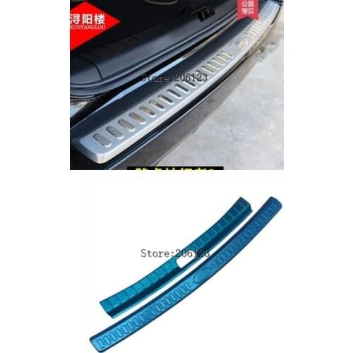 FIT FOR LAND ROVER LR2 FREELANDER 2 2006-2015 Stainless Steel Rear Bumper Trunk Fender Sill Plate Protector Guard Covers