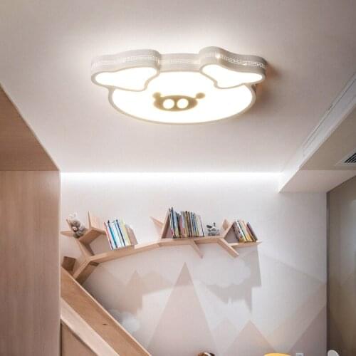 Childrens room ceiling lamp Boy girl simple modern led room lamp creative personality cartoon pig bedroom lamp