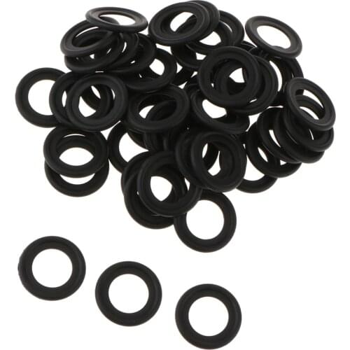 50Pcs M14 Rubber Oil Drain Plug Crush Washers Gaskets For Ford F5TZ-6734-BA
