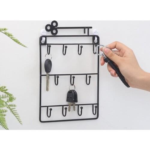 Nordic Iron Frame Hanging Storage Rack Wall key hanging storage shelf Wall Decoration Racks Hanger Holders Home Organizer