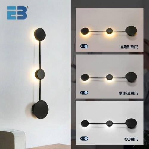 Led Wall Lighting Bedroom Furniture Wall Lamp AC90-260V Modern Creative 3 Color Dimmable wall light decor LED wall light