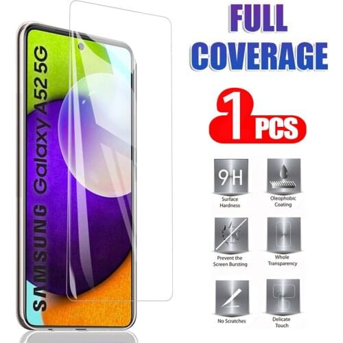 Full Cover Tempered Glass For Samsung Galaxy A02 A12 A32 A42 A52 A72 a02s Screen Protector m02s m12 m12 a 12 s 4G 5G Safety Film