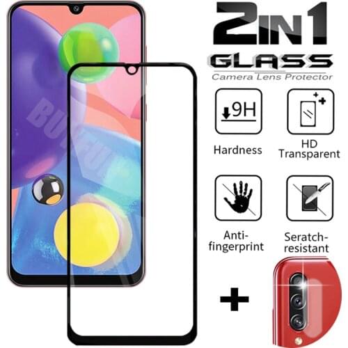 2in1 Screen Film Glass For Samsung Galaxy A50 A50s A51 A60 Screen Protector For Samsung A70 A70s A80 A90 5G Protective Glass