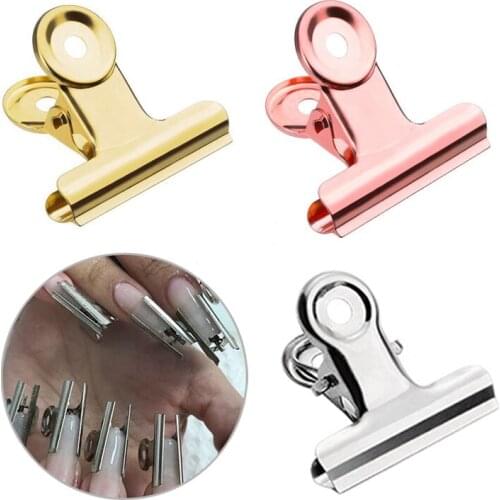 Nails Art Pinching Tool Clip Stationery Stainless Steel Multi-Function Nail Clip Russian C Curve Nail Pinching Clips