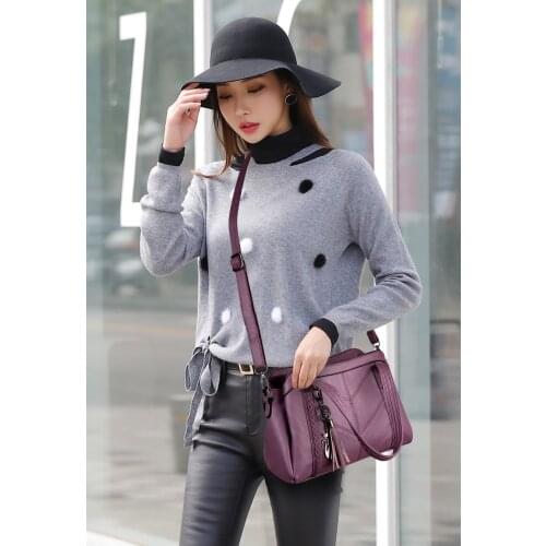 Womens leather handbag fashion tassel handbag designer womens handbag 2021 new shoulder bag