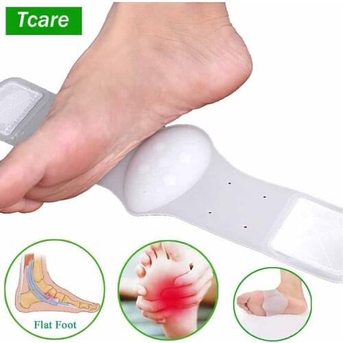 Tcare 1Pair Arch Support Brace - Non-Slip Sole Foot Arch Support Plantar Fasciitis Heel Pain Aid Feet Care Absorb Shock Cushion