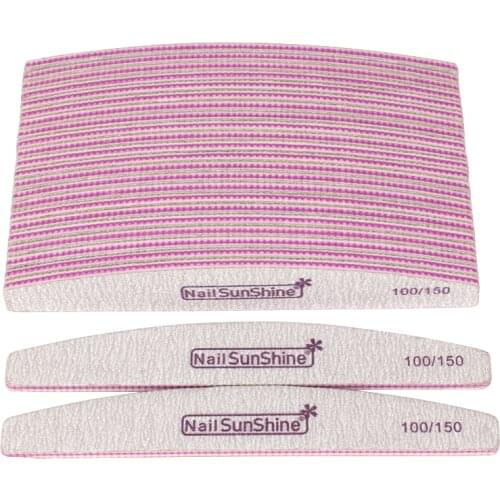 10pcs Acrylic Nail Files Block Buffer For Manicure UV Gel Nail Polish File 100/150 grit Strong Sandpaper Manicure Nail Care Tool