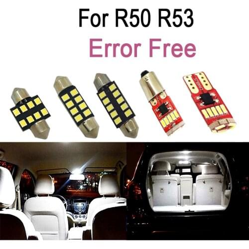 16pcs LED License plate bulb + Interior dome map reading Light Kit For MINI R50 R53 (2001-2006)