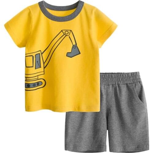 2020 Boys Clothes Summer Short Sleeve T Shirt Short Boy Sport Suit Casual Children Clothing Set BC981