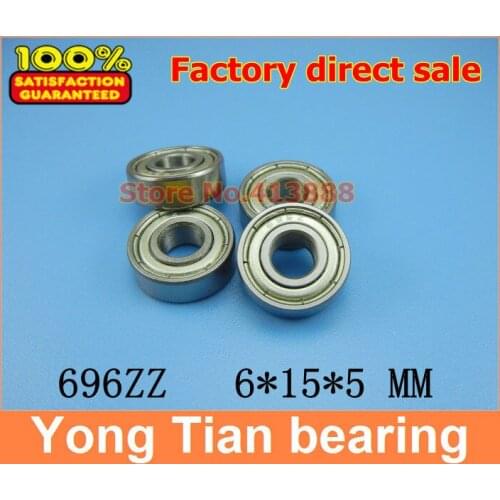 500pcs free shipping thin wall deep groove ball bearing 696ZZ 6*15*5 mm