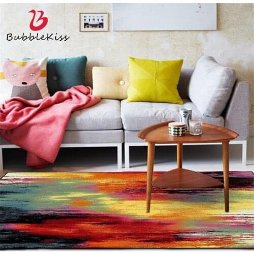 Bubble Kiss European Style Abstract Oil Painting Pattern Carpets For Bedroom Home Living Room Decor Rugs Non-slip Floor Mats