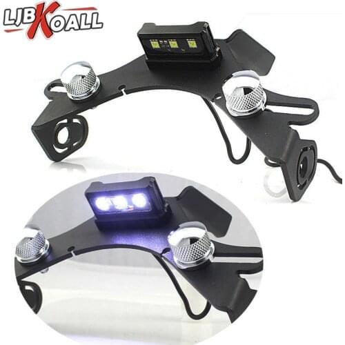 Aluminum Motorcycle Rear License Plate Mount Holder Bracket with White LED Light For Yamaha YZF R1 1000 2015 2016 2017 2018