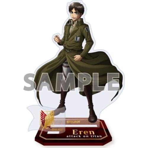 Anime Attack on Titan Levi Ackerman Mikasa Eren Jaeger Acrylic Stand Model Cartoon Comic Figure Desktop Decor Student Cosplay