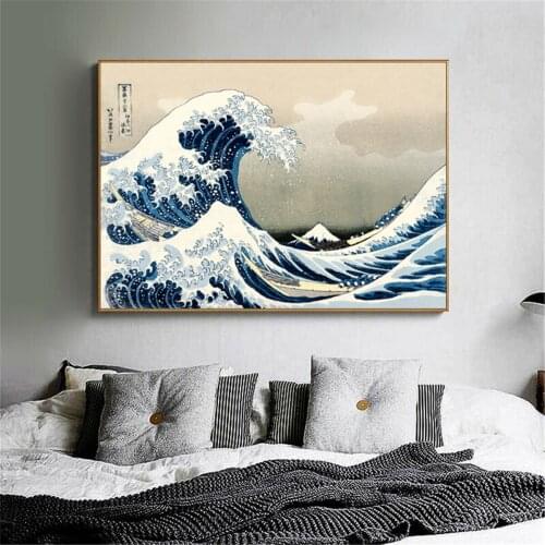 The Great Wave off Picture Poster Canvas Print Painting Wall Art Living Room Home Decoration