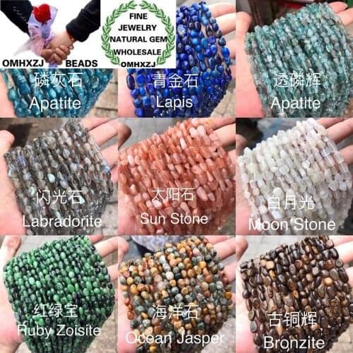 OMHXZJ Wholesale ZB183 6X8mm DIY Bracelet Necklace Jewelry Making Accessories Natural Stone Hot Fine Mixed Stone Jasper Beads