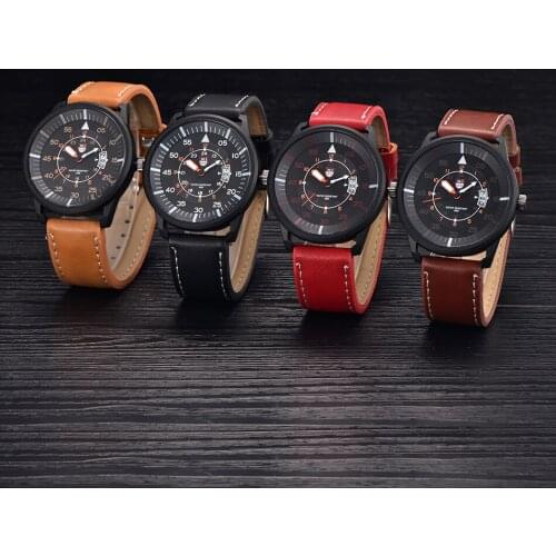 Mens Watches Top Brand XINEW Leather Band Fashion Quartz Watch Cheap Male watch Calendar Wristwatch relogio masculino Original