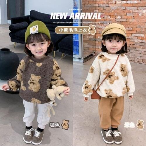Kids Clothes Girls 1 To 6 Warm Winter Babygirls Clothes Flannel Thicken Sweater Outfit Kids Toddler Tracksuits Children Clothing