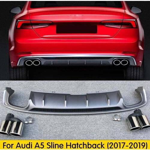For Audi A5 S5 2017 2018 2019 2 Door Hatchback High Quality Rear Spoiler Diffuser Bumper Guard Protector Skid Plate Bumper Cover