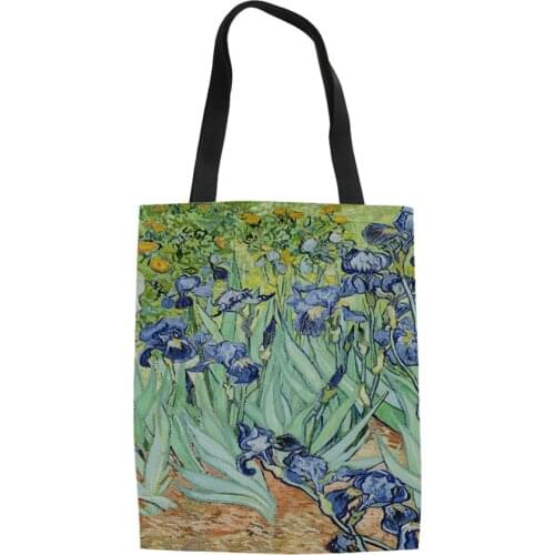 Famous Van Gogh Painting Canvas Shopping Bags Women Shopper Tote Eco Friendly Shoulder Pouch Ladies Handbag Sac A Main