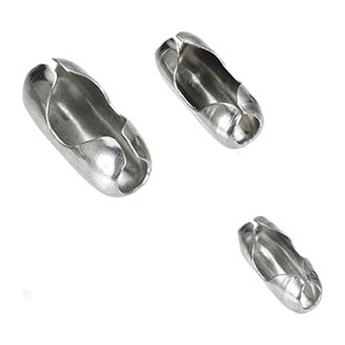 100pcs/lot Stainless Steel Ball Chain Connector End Crimps Bead Chains Closure End Buckle Hooks DIY Jewelry Accessories