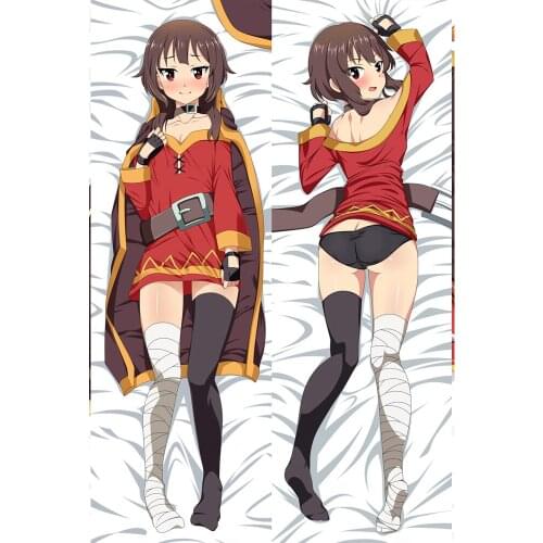 Kono Subarashii Sekai ni Shukufuku wo! Cartoon Bolster Japanese Anime Plush Pillow over Kurenaidensetsu Two-Sided Bed Hug Body