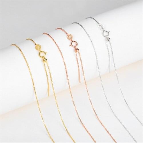 Lo Paulina Solid 925 Sterling Silver Sliding Adjustable Cross Chain Necklace For Fashion Women Easy to Wear Jewelry