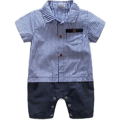 Summer Baby Romper Boys Rompers Newborn Baby Jumpsuit Cotton Gentle Boys Costumes