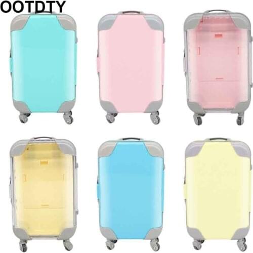 Mini Trolley False Eyelashes Packaging Box Simulation Luggage Storage Box Dolls Travel Suitcase Packing Case