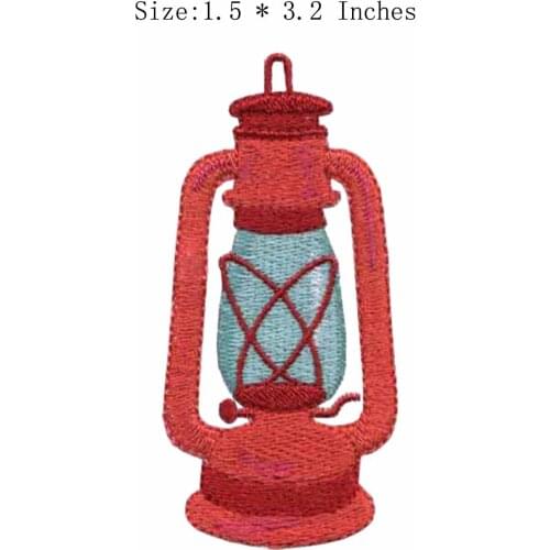 The lamp 1.5"wide embroidery patch for sew on iron on badges/boca juniors/biker vest