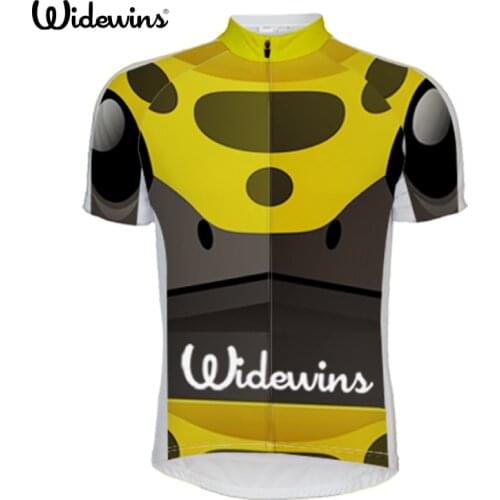 2017 new Robot men Renault elf yellow /white cycling jersey classic bicycle shirt boys unique riding apparel /garments 5445