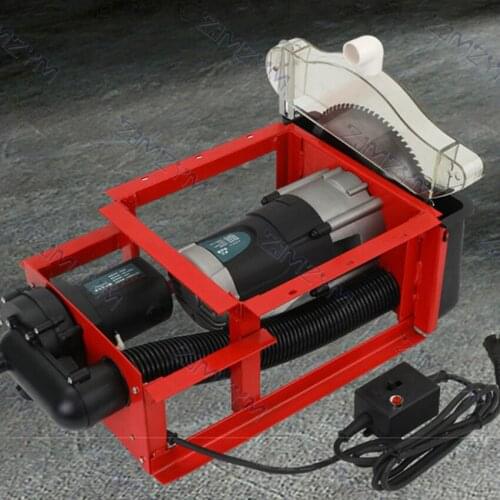 9 Inch Small Woodworking Flip Chain Saw Dual-Motor Dust-Free Table Saw Gypsum Board Wood Vacuum Cutting Machine 220V-240V 50HZ