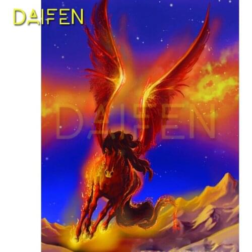 Full Square Diamond painting Cross stitch Horse unicorn DIY3D Diamond mosaic unicorn Full Round Diamond embroidery Wing Mountain