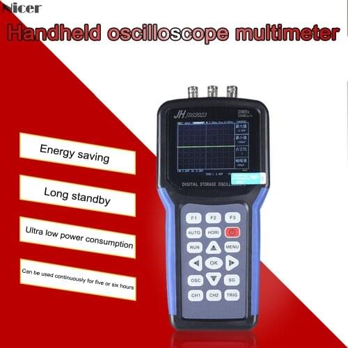 Portable Handheld Oscilloscope Jinhan JDS2023 Digital Storagesignal Function Generator 20MHz Oscilloscope AC/DC Input Coupling
