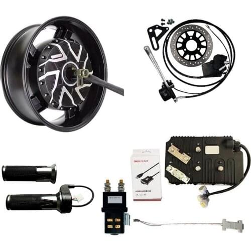 QSMOTOR 12KW 6.0x17inch Electric Motorcycle Hub Motor Kits