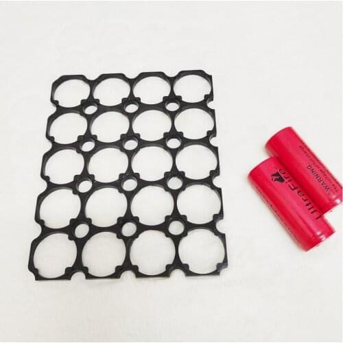 300pcs/lot 2*5 3*5 4*5 5*5 32650 Batteries Spacer Radiating Holder Bracket Black Plastic Battery Storage Box Holder Brackets
