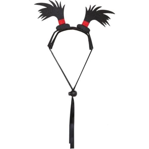 Cat Funny Headwear Pet Photo Props Dogs Pets Decorations Hats Question Mark Pigtail Drawstring Caps Party Supplies