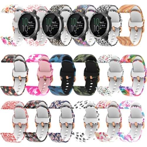 Camo Wrist Soft Silicone Watch Strap Band For Garmin Forerunner 245 645 Vivoactive 3 band 20mm Venu SQ strap