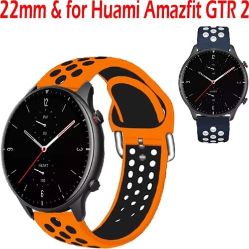 22mm The New Silicone Watchband Strap for Huami Amazfit GTR 2 Bracelet Sport Wristband for gtr2 Quick installation accessories