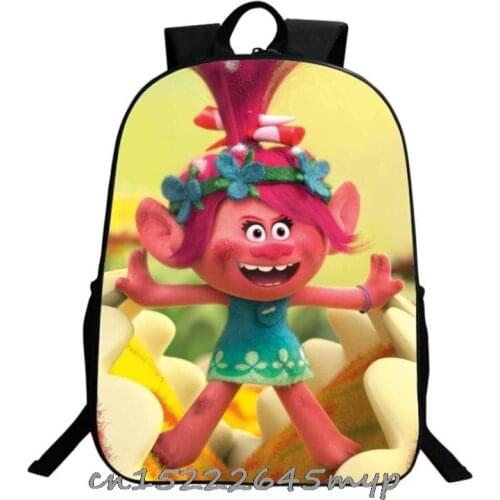 Hot Trolls 2 Backpack Children Kindergarten Backpack Kids Book Bag Girls Boys School Bag Trolls2 Backpack Girls School Bags