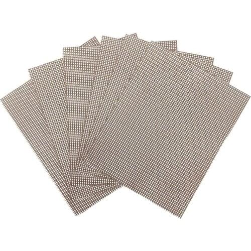 Grill Mesh Mat Set of 6 Non Stick BBQ Grill Mats, Heavy Duty Reusable Grilling Works on Gas Charcoal Pellet Grill