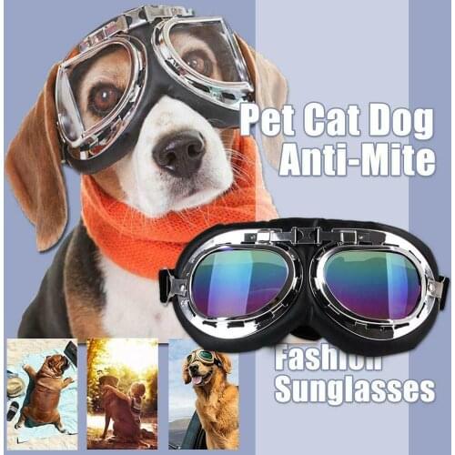 Dog Sunglasses Windproof Anti-breaking Sunglasses Pet Goggles Eye Wear Protection Goggles Sun-resistant Dog Glasses Accessaries