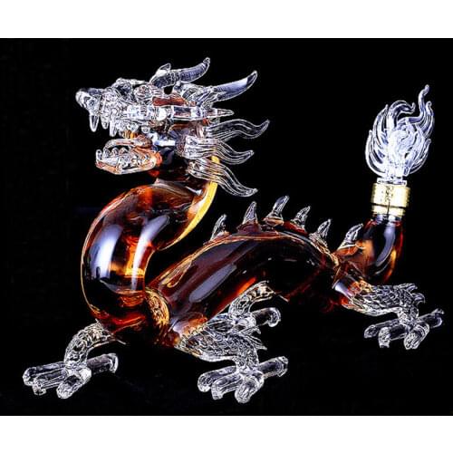 Creative Dragon shaped lead-free home whiskey decanter for Liquor Scotch Bourbon 1201-03