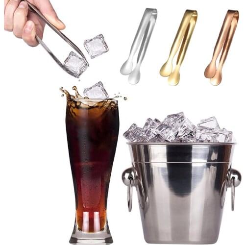 Stainless Steel Ice Clip Ice Tong Bread Food BBQ Clip Barbecue Party Bar Ice Clamp Barbecue Clip Sugar Ice Tongs Kitchen Gadget