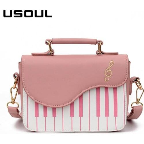 USOUL 2020 Women Small Bag Fashion Piano Keys Mix Color Messenger Shoulder Bags Fresh Preppy Style Handbags Girls Shopper Bag