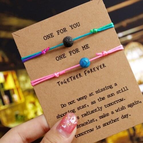 ZOSHI Matte Lava Charms Stone Men Couple Bracelets Jewelry For Women 2Pcs/Set Bangles Sets Masculina Bileklik Pulseira Feminina